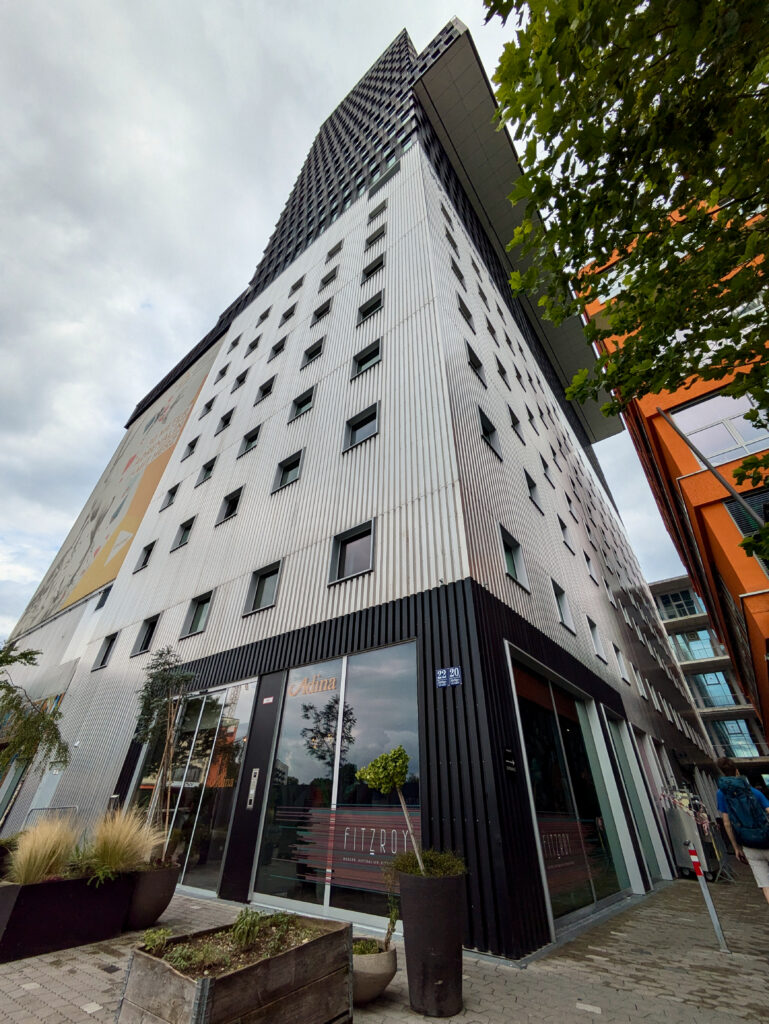 A full-scale view of the Wombat's Hostel Werksviertel building