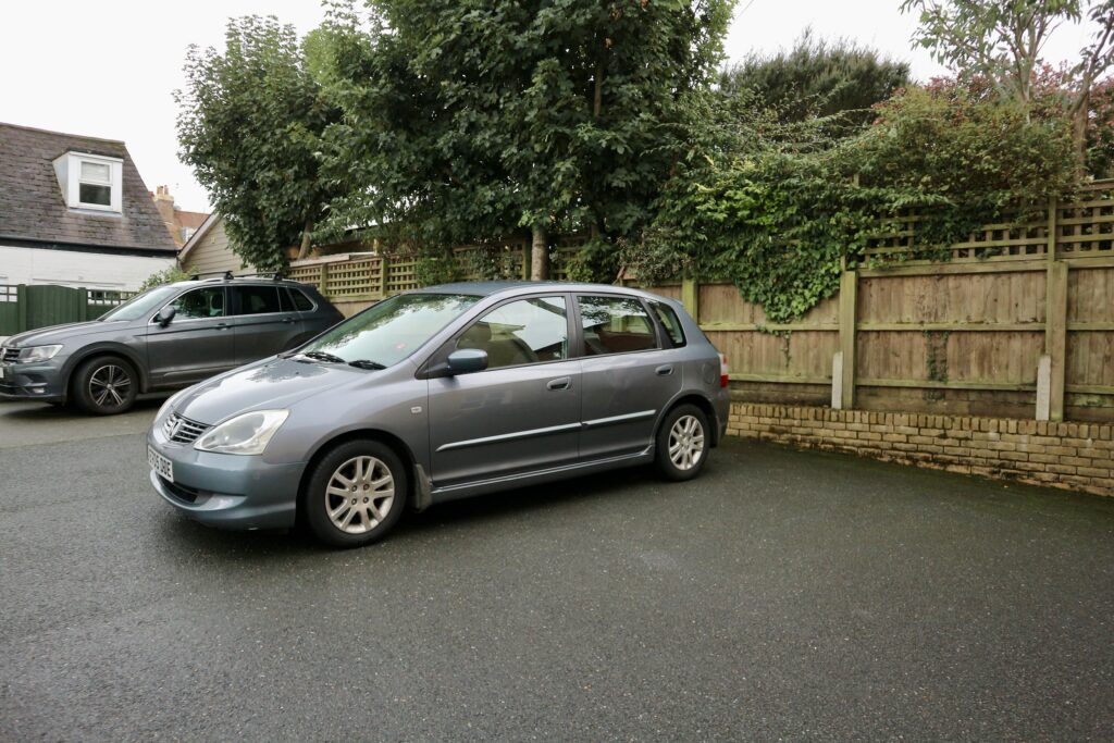 Reserved car parking slot in rear of the Seaview Hotel