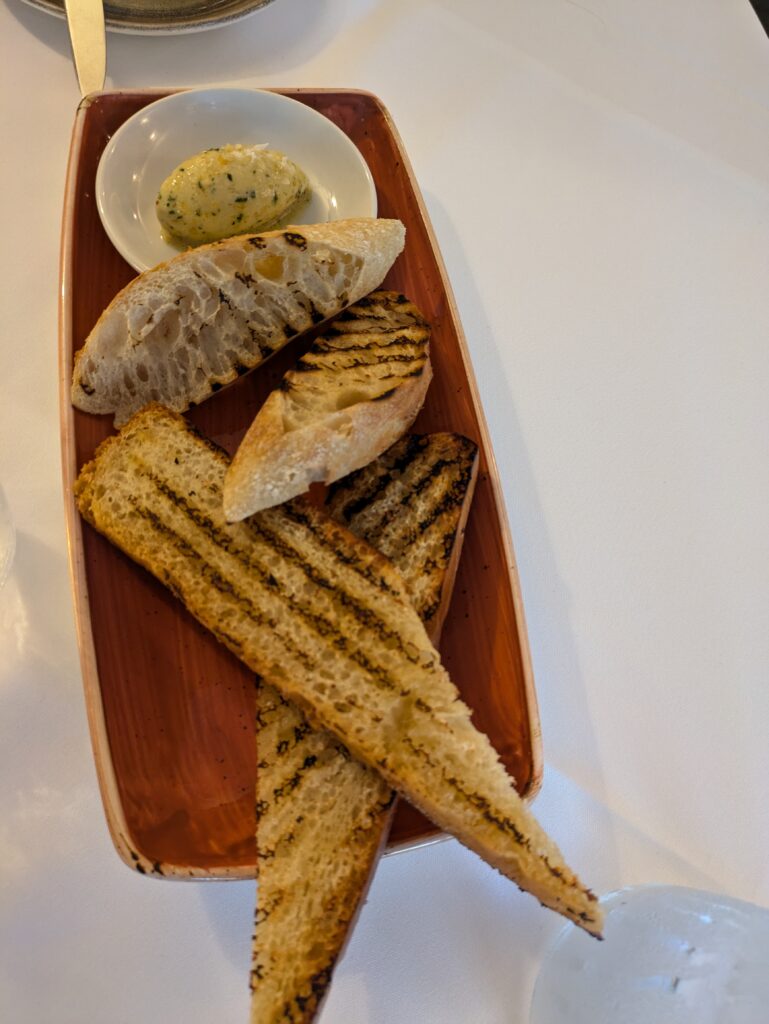 Bread basket with truffle butter